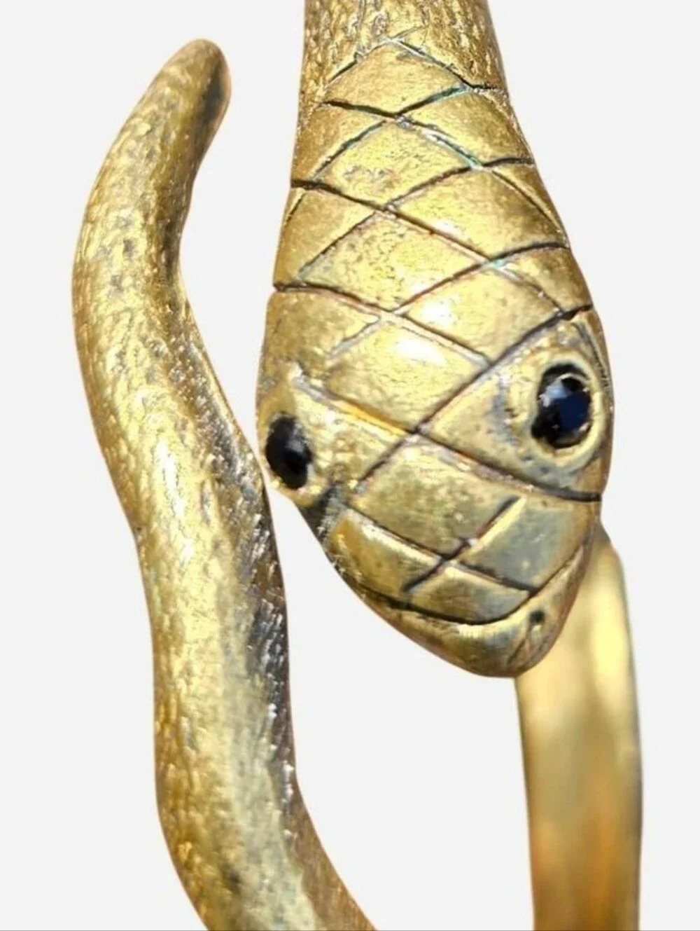 Alkemie Large Snake Bangle Gold Patina